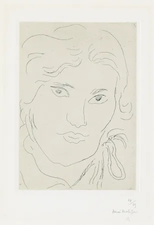 Stich Matisse - Jeune fille de face, flot de ruban sur l'épaule gauche