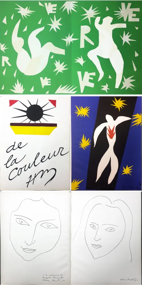 Illustriertes Buch Matisse - LA CHUTE D'ICARE. Verve. Vol. IV, No. 13. DE LA COULEUR (1945)