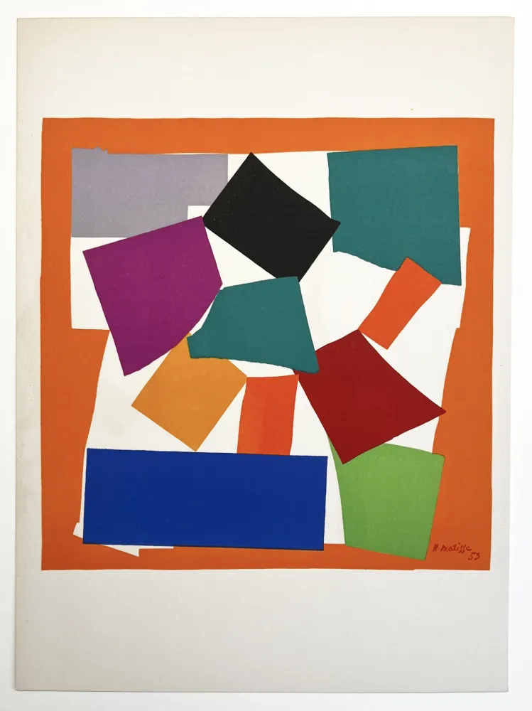 Lithographie Matisse - L'ESCARGOT (1953). Lithographie d'après les papiers découpés. De luxe sur Arches.