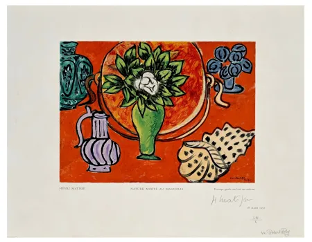 Holzschnitt Matisse - Nature Morte au Magnolia