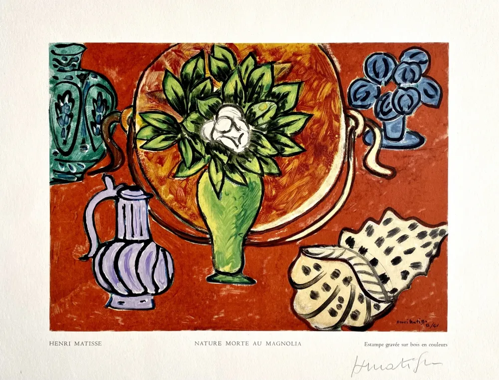 Holzschnitt Matisse - Nature Morte au Magnolia