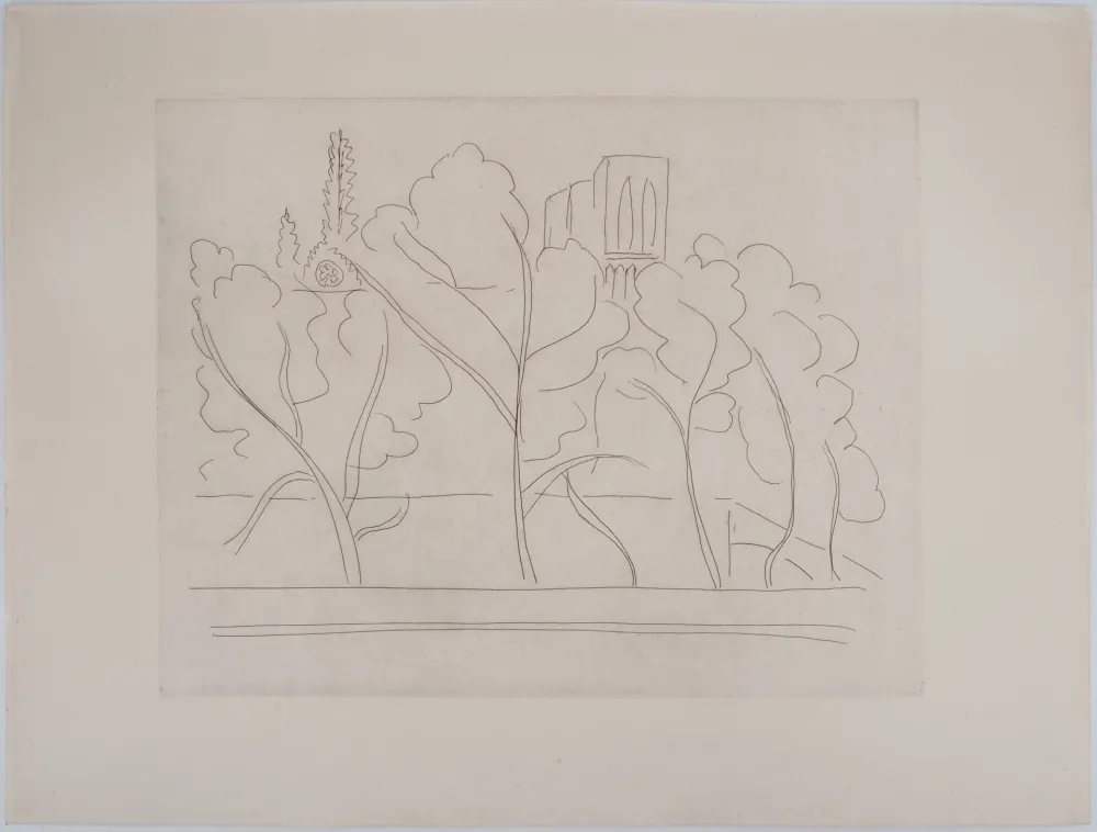 Stich Matisse - Notre Dame à travers les arbres