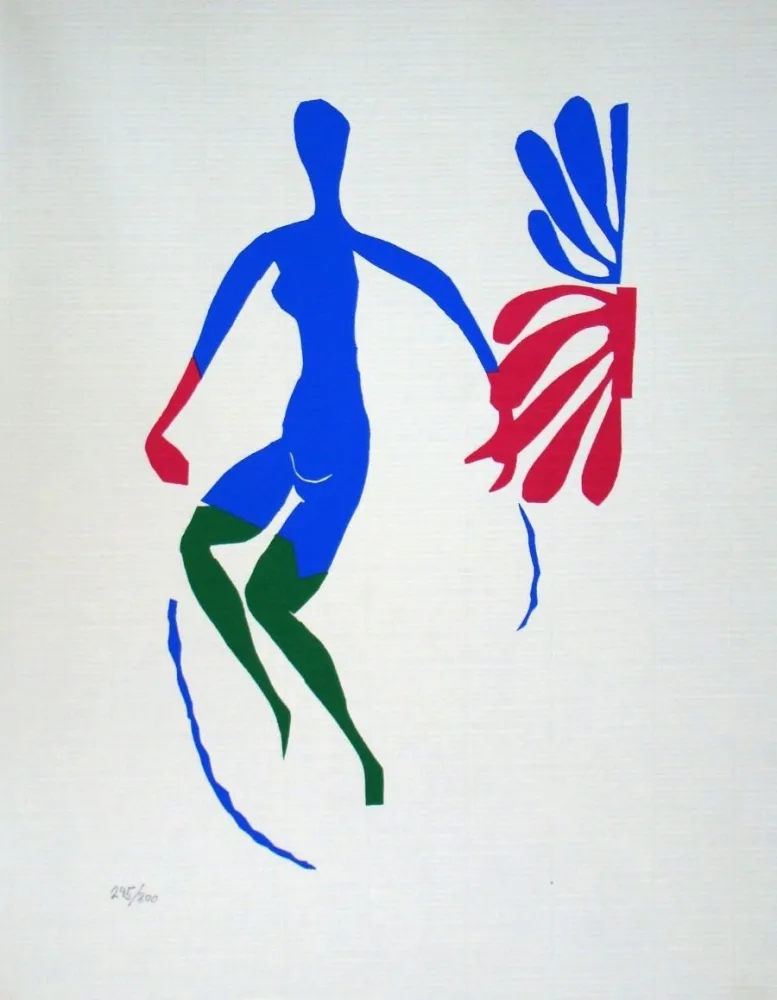 Lithographie Matisse - Nu bleu, avec des bas verts