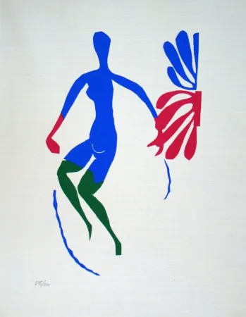 Lithographie Matisse - Nu bleu, avec des bas verts