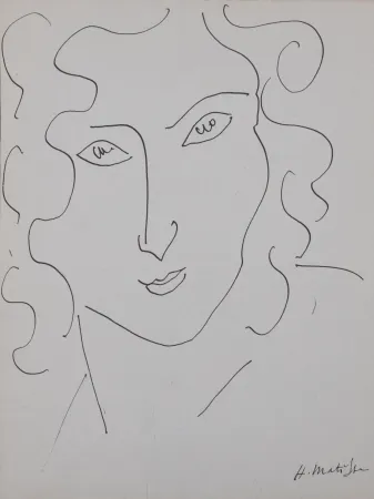 Lithographie Matisse - Portrait de femme, 1947