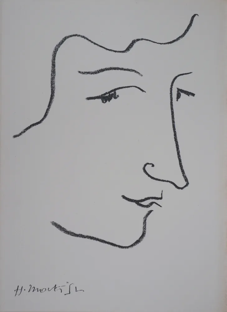 Lithographie Matisse - Portrait de profi