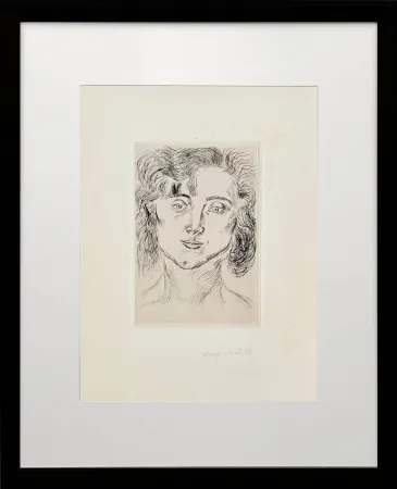 Radierung Matisse - Portrait of Marguerite Matisse