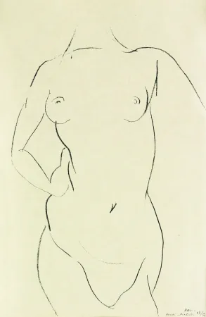 Lithographie Matisse - Torse de face