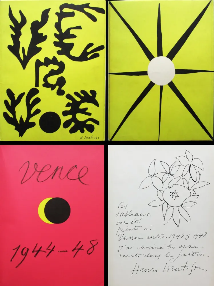 Illustriertes Buch Matisse - Verve n° 21-22. VENCE 1944-48. Couverture originale d'après les papiers découpés