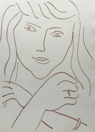 Lithographie Matisse - Visages IV