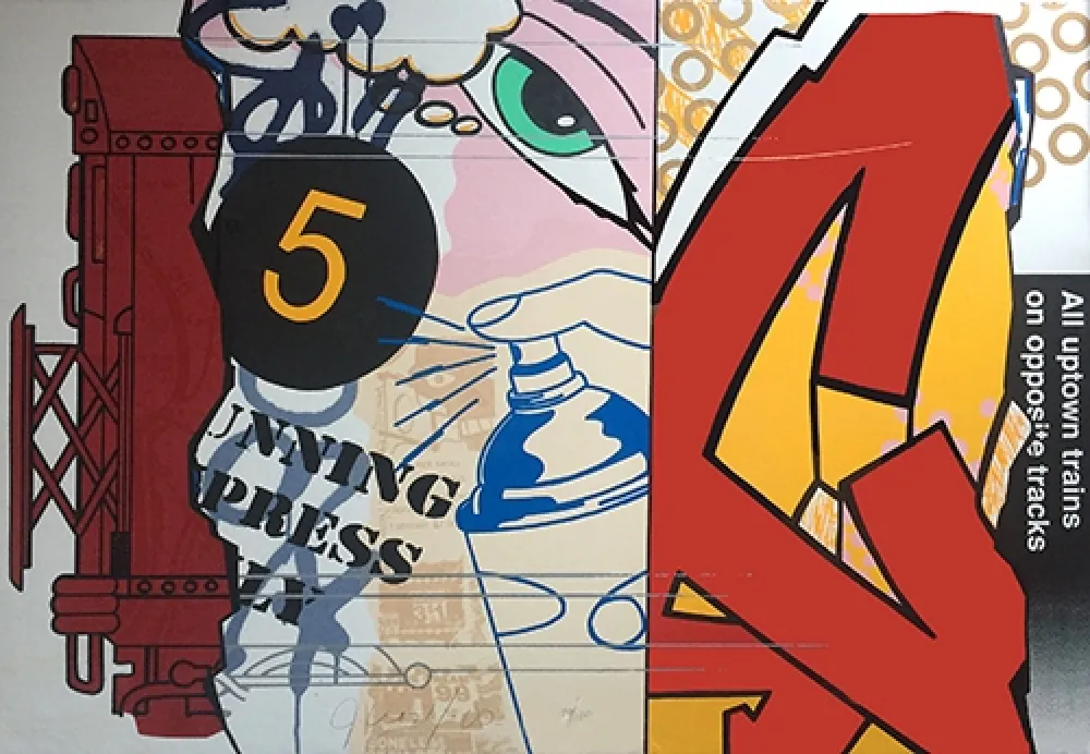 Siebdruck Matos - Uptown Trains