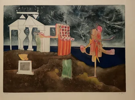 Radierung Und Aquatinta Matta - 12 PM from L 'Arc obscur des heures