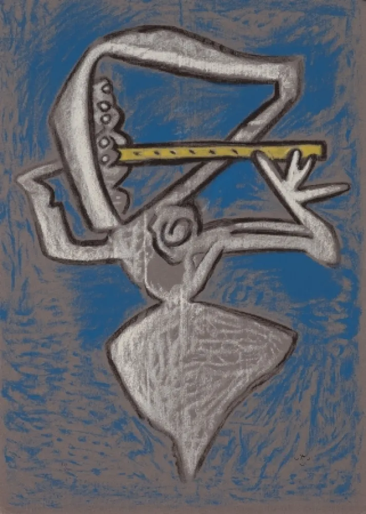 Lithographie Matta - Affiche pour le théâtre municipal musical, France culture, Festival d'Avignon.