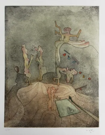 Radierung Und Aquatinta Matta - Aimera bien qui aimera le dernier
