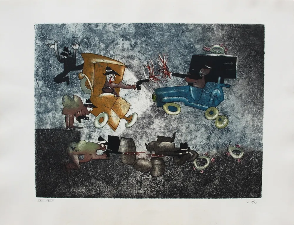 Radierung Und Aquatinta Matta - Al Capone