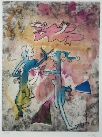 Radierung Und Aquatinta Matta - Centre noeuds 8 (Antonin Artaud)