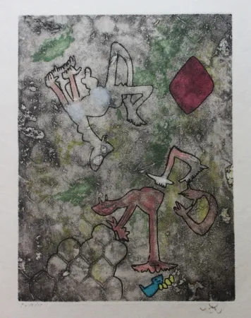 Radierung Und Aquatinta Matta - Centre noeuds (Planche 2)