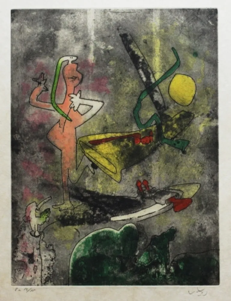 Radierung Und Aquatinta Matta - Centre noeuds (Planche 3)