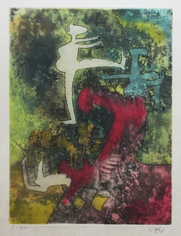 Radierung Und Aquatinta Matta - Centre noeuds (Planche 5)