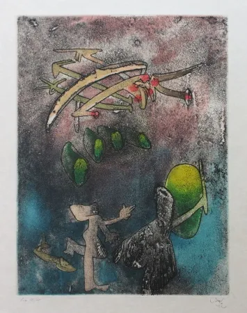 Radierung Und Aquatinta Matta - Centre noeuds (Planche 6)