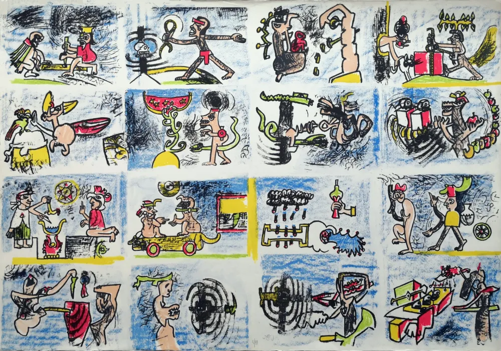 Lithographie Matta - Composition