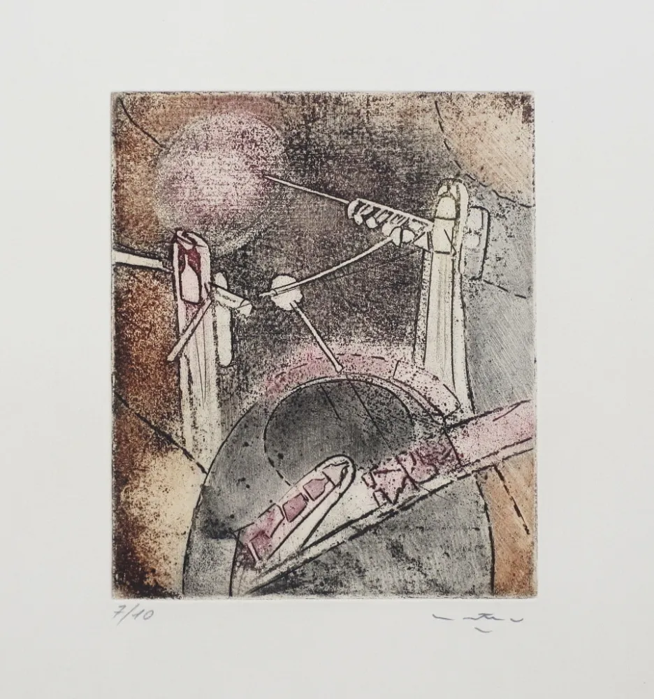 Radierung Und Aquatinta Matta - Composition