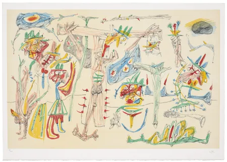 Lithographie Matta -  Cristifixion (d’après un dessin de 1938)