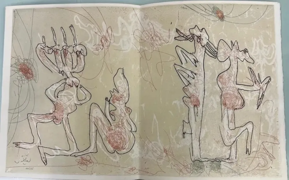 Lithographie Matta - Del libro Michel Butor