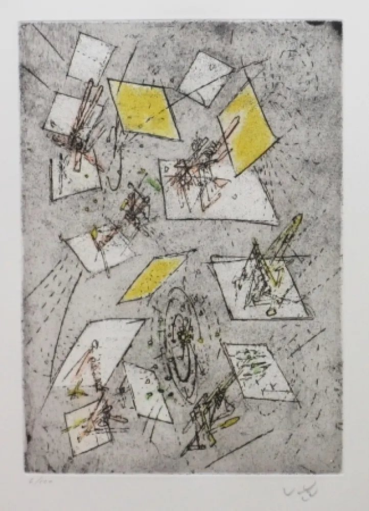 Radierung Und Aquatinta Matta - Droites libérées (planche 10)