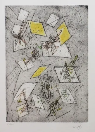 Radierung Und Aquatinta Matta - Droites libérées (planche 10)