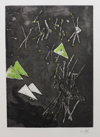 Radierung Und Aquatinta Matta - Droites libérées (planche 11)