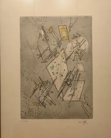 Aquatinta Matta - Droites Liberees, planche 13