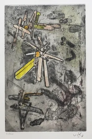 Radierung Und Aquatinta Matta - Droites libérées (Planche 14)