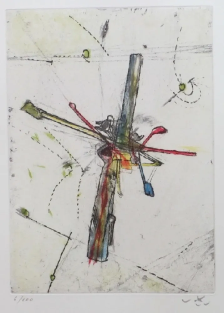 Radierung Und Aquatinta Matta - Droites libérées (planche 5)