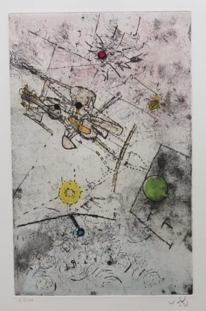 Radierung Und Aquatinta Matta - Droites libérées (planche 7)