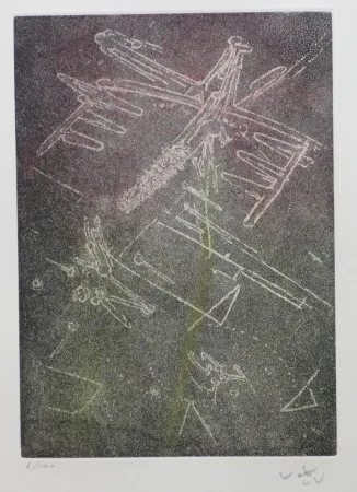 Radierung Und Aquatinta Matta - Droites libérées (planche 8)