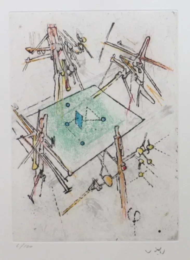 Radierung Und Aquatinta Matta - Droites libérées (planche1)