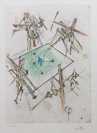 Radierung Und Aquatinta Matta - Droites libérées (planche1)