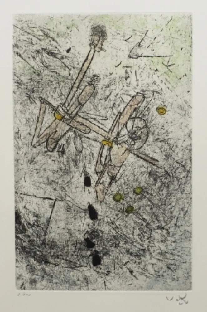 Radierung Und Aquatinta Matta - Droites libérées (planche2)