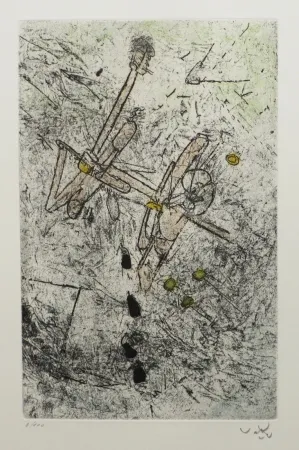 Radierung Und Aquatinta Matta - Droites libérées (planche2)