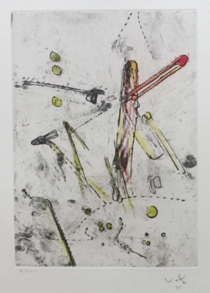 Radierung Und Aquatinta Matta - Droites libérées (planche3)