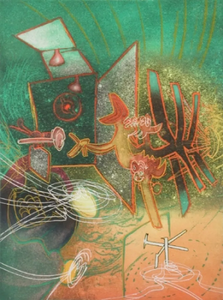 Radierung Und Aquatinta Matta - Feu, Feu Sur Moi