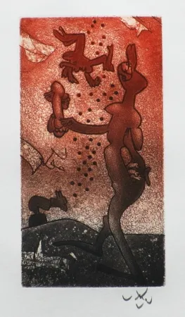 Radierung Und Aquatinta Matta - Fou-rieuse