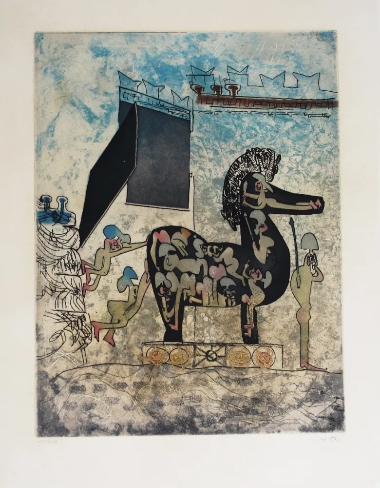 Radierung Und Aquatinta Matta - HOM'MERE-Chaosmos 