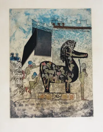 Radierung Und Aquatinta Matta - HOM'MERE-Chaosmos 