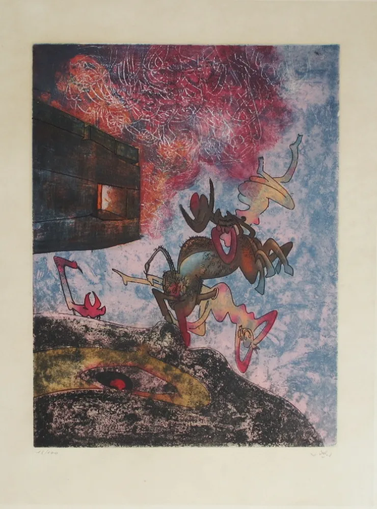 Radierung Und Aquatinta Matta - HOM'MERE-Chaosmos 