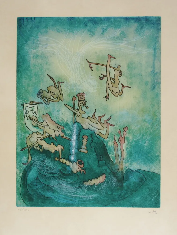 Radierung Und Aquatinta Matta - HOM'MERE-Chaosmos 