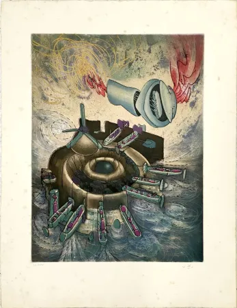 Radierung Und Aquatinta Matta - Hom'mere (Chaosmos)