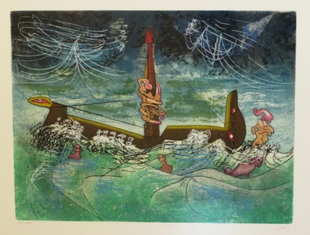 Radierung Und Aquatinta Matta - Hom'mère - L'eautre (Planche 7)