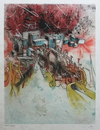 Radierung Und Aquatinta Matta - Hom'mère - L'ergonaute - Le Palais d'hiver